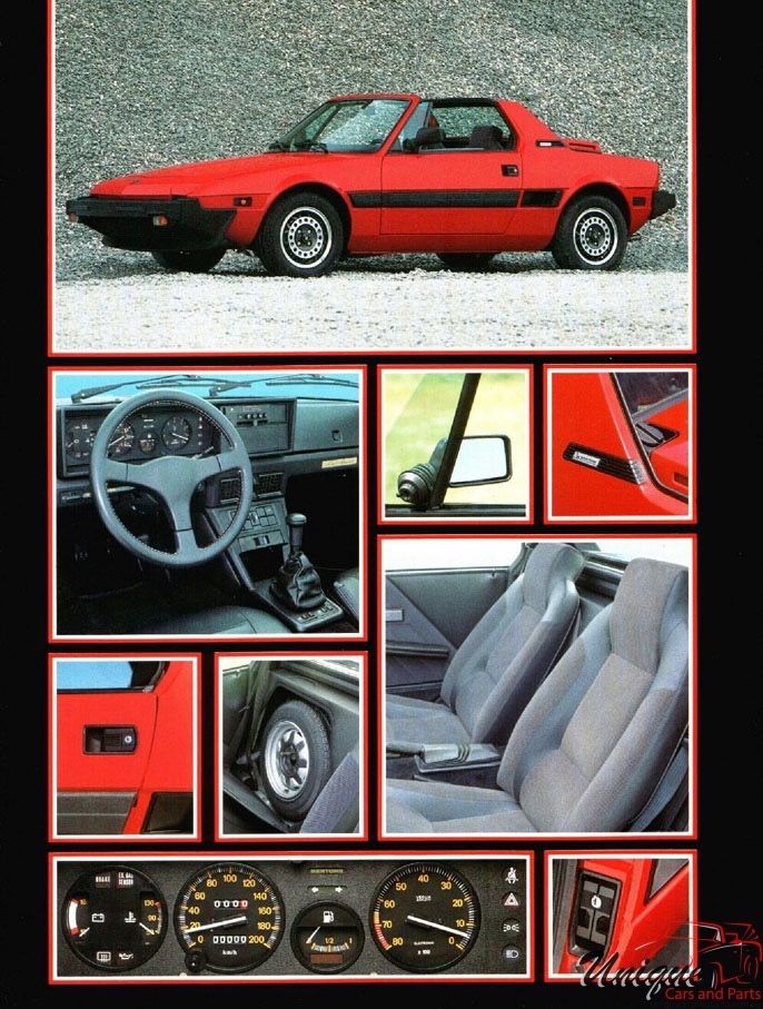 1988 Bertone Fiat X1/9 Brochure Page 2